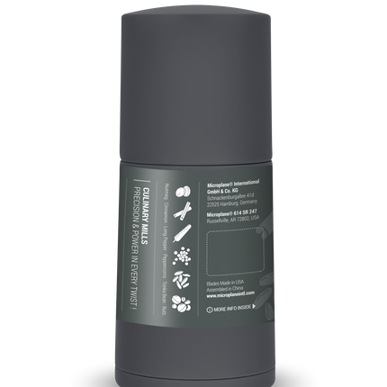 Microplane Gewürzmühle Anthrazit grau