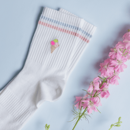 Ooley Socken Lilly Ice Cream weiß M (39-43)