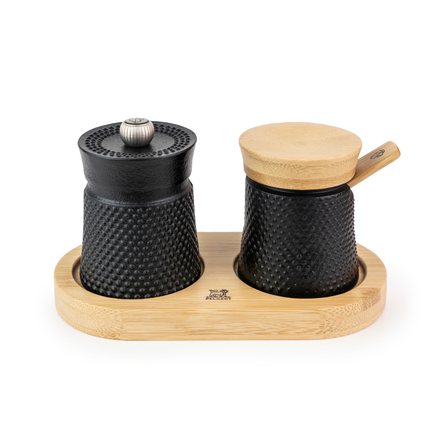 Peugeot Pfeffermühle und Salzgefäß Geschenkset Bali Gusseisen schwarz