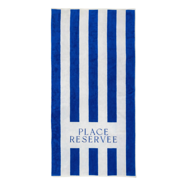 Place Reservee Strandtuch Mykonos Blue Classic 200x100 cm