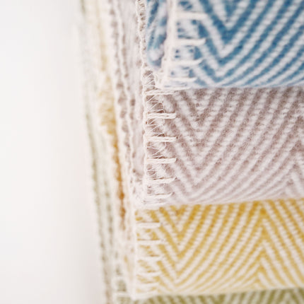 RIEMA Kuscheldecke Finn aus 100% Bio-Baumwolle blau