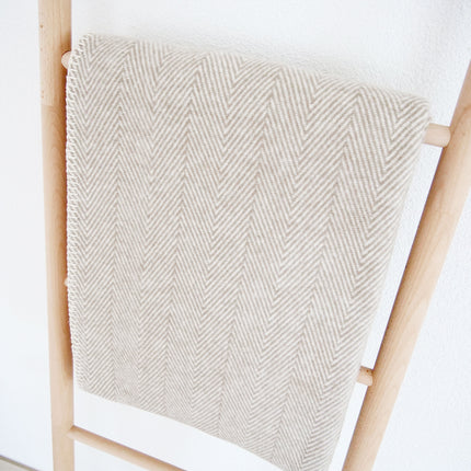 RIEMA Kuscheldecke Finn aus 100% Bio-Baumwolle taupe
