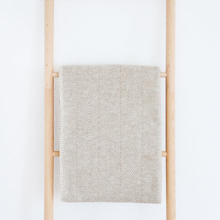 RIEMA Kuscheldecke Finn aus 100% Bio-Baumwolle taupe