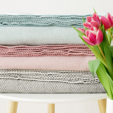 RIEMA Kuscheldecke Finn aus 100% Bio-Baumwolle grau