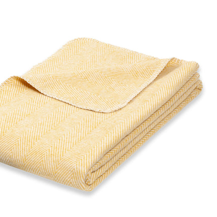 RIEMA Kuscheldecke Finn aus 100% Bio-Baumwolle gelb