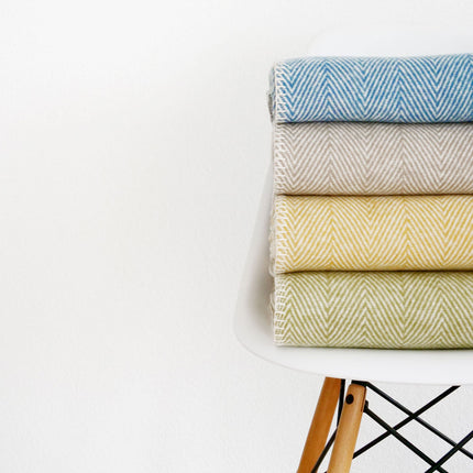 RIEMA Kuscheldecke Finn aus 100% Bio-Baumwolle taupe