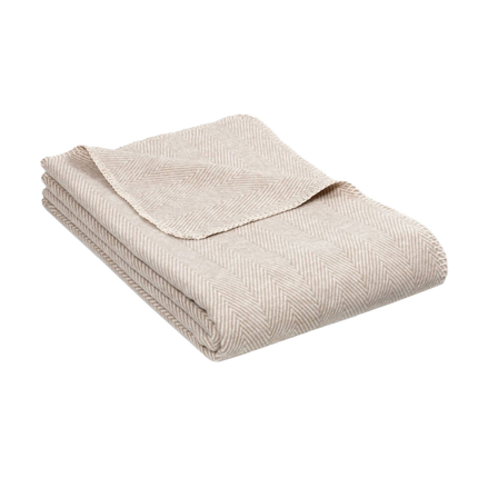 RIEMA Kuscheldecke Finn aus 100% Bio-Baumwolle taupe