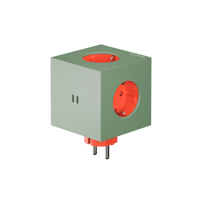 AVOLT Steckdose in Würfelform Square 2 Bauhaus-Archiv Gecko Bloom