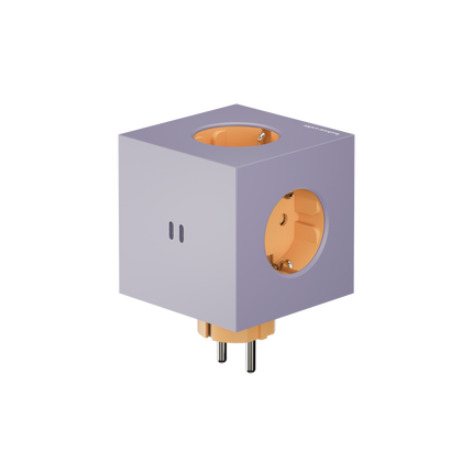 AVOLT Steckdose in Würfelform Square 2 Bauhaus-Archiv Lavender Glow