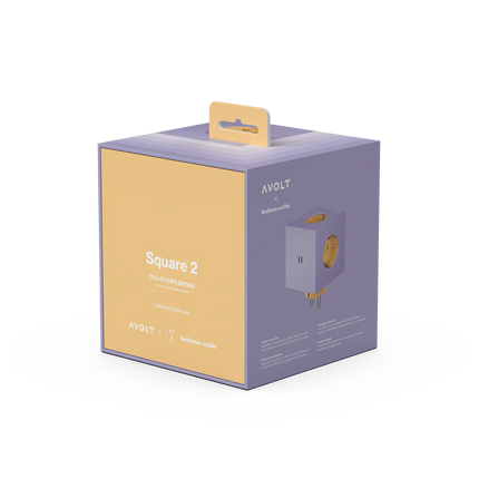 AVOLT Steckdose in Würfelform Square 2 Bauhaus-Archiv Lavender Glow