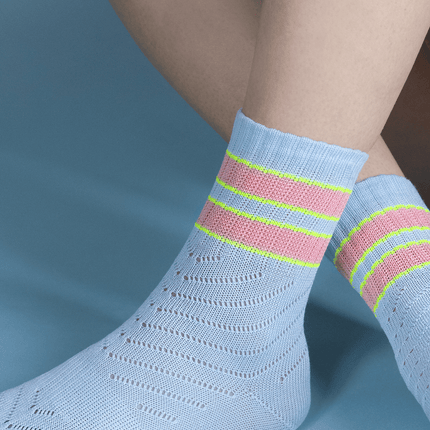 Ooley Socken Sporty Mesh NEON sky M (39-43)