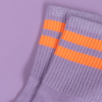 Detailaufnahme der OOLEY STARLIGHT Socken mit feinem Glitzereffekt