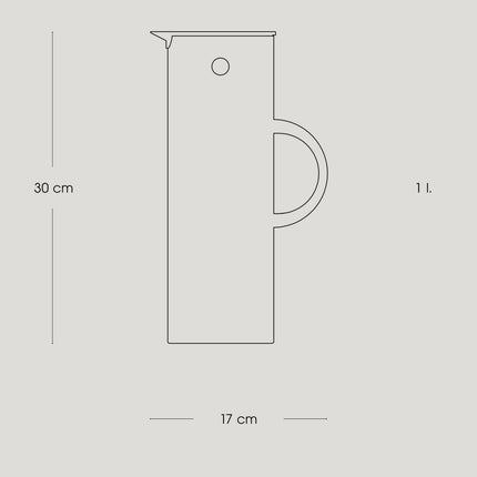 Stelton EM77 Isolierkanne mit Kippverschluss und Schraubverschluss