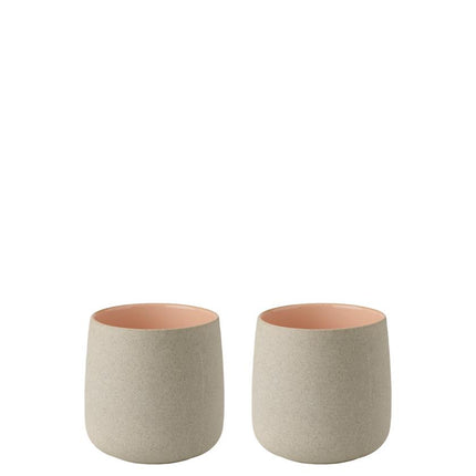 Stelton Becher Emma 0,22 l grau/rosa, 2 Stück