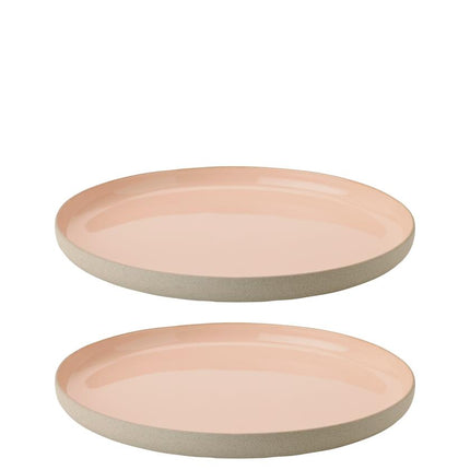 Stelton Teller Emma 24 cm grau/rosa, 2 Stück