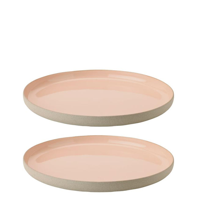 Stelton Teller Emma 24 cm grau/rosa, 2 Stück