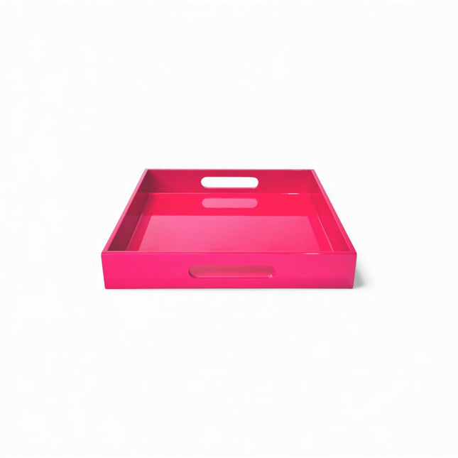 Albert L. Lacquer Tablett 27 x 27 cm fuchsia