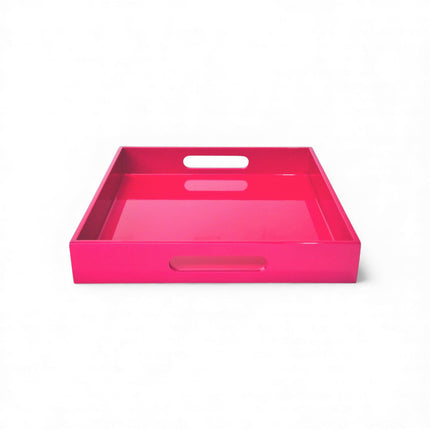 Albert L. Lacquer Tablett 32 x 32 cm fuchsia