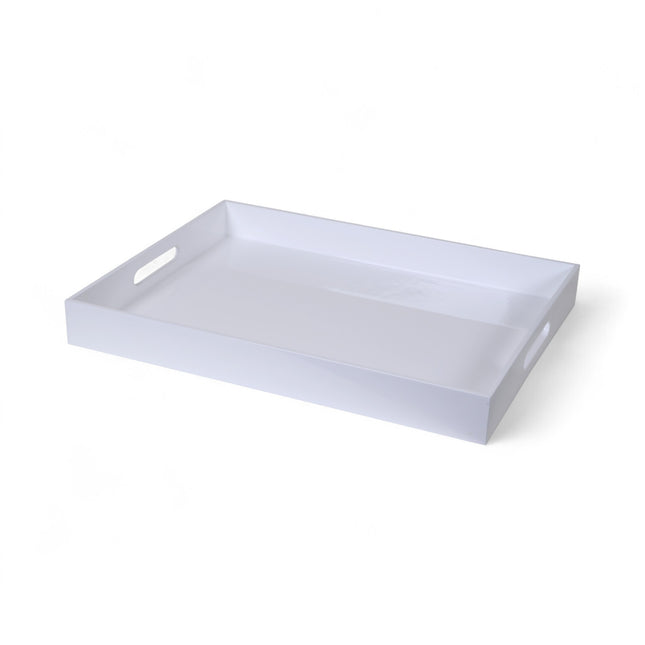 Albert L. Lacquer Tablett 50 x 38 cm weiß