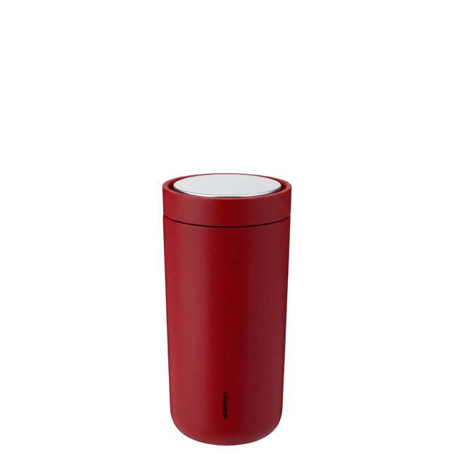 To Go Click Becher von Stelton in Soft Cherry red 0,4 l