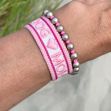 Parsley & Pepper Statement Armband Dog Mom rosa