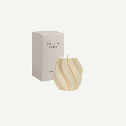 Skulptur Kerze Florence Small – Rapswachs, H 9 cm