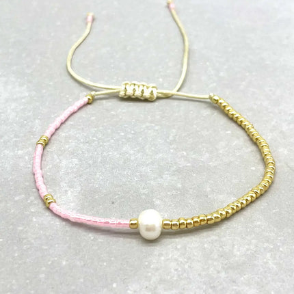 Parsley & Pepper LA PERLA Armband Miyuki Süßwasser Zuchtperle rosa