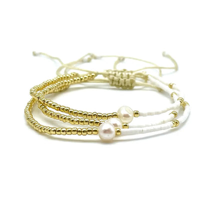 Parsley & Pepper LA PERLA Armband Miyuki Süßwasser Zuchtperle weiß