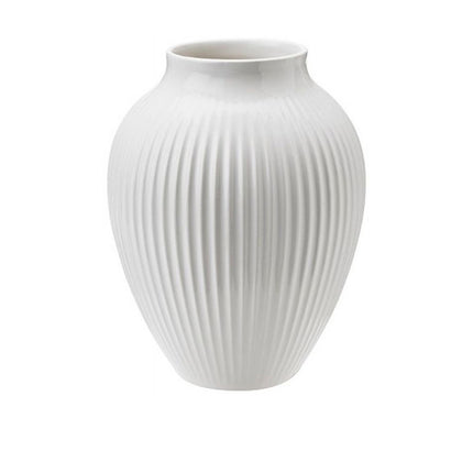 Knabstrup Vase Ripple weiß 12,5 cm