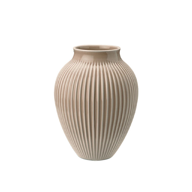 Knabstrup Vase Ripple Dusty rose 20 cm