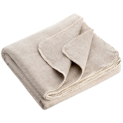 RIEMA Kuscheldecke Finn aus 100% Bio-Baumwolle taupe