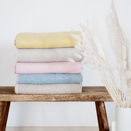 RIEMA Kuscheldecke Finn aus 100% Bio-Baumwolle grau