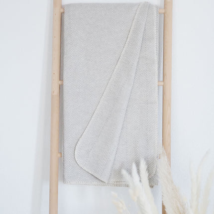RIEMA Kuscheldecke Finn aus 100% Bio-Baumwolle grau