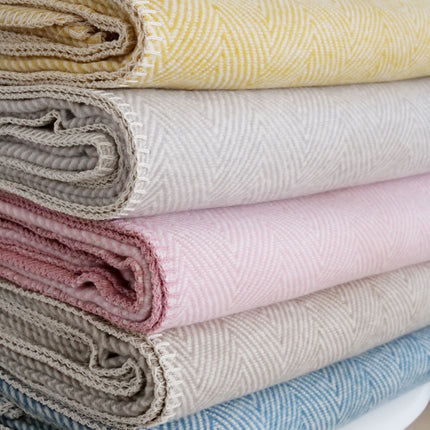 RIEMA Kuscheldecke Finn aus 100% Bio-Baumwolle taupe
