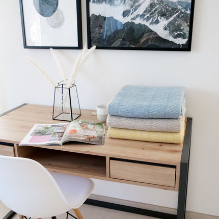 RIEMA Kuscheldecke Finn aus 100% Bio-Baumwolle taupe